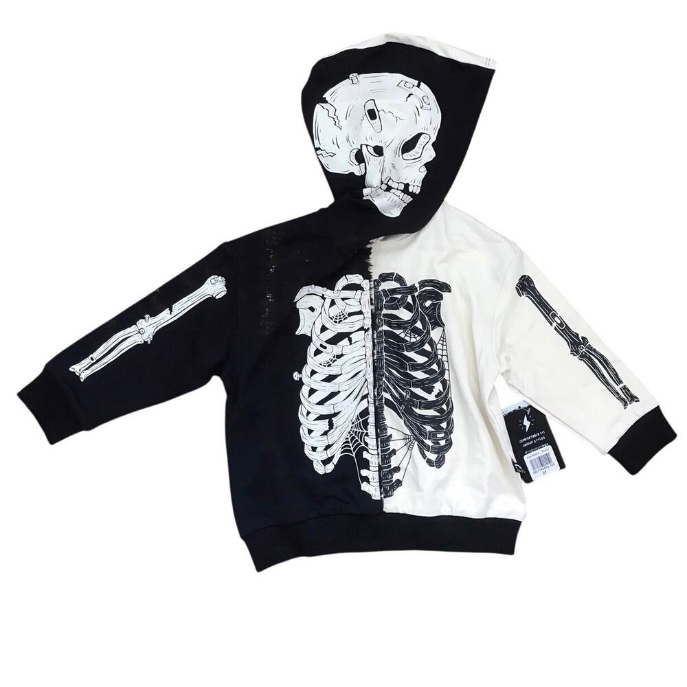 Rags Skeleton Hoodie NWT Size 2T